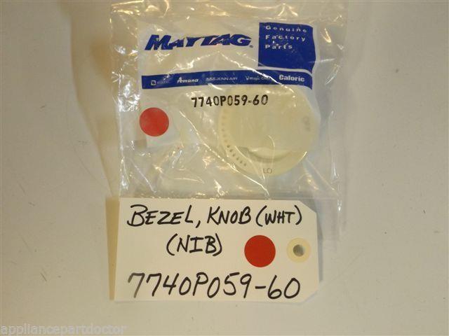 Maytag Jenn Air Stove 7740P059-60 Bezel, Knob (wht) NEW IN BOX Maytag Jenn Air Stove 7740P059-60 Bezel, Knob (wht) NEW IN BOX